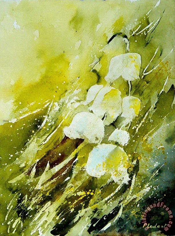 Lilly of the valley painting - Pol Ledent Lilly of the valley Art Print