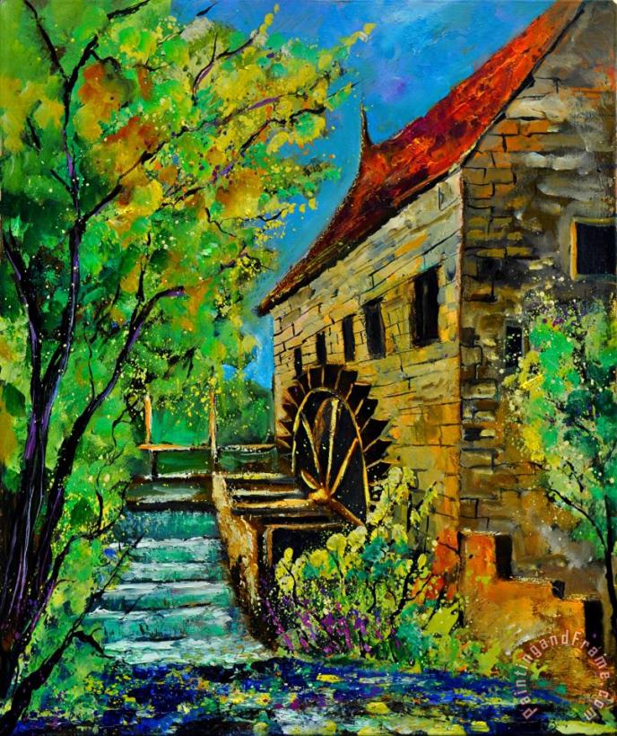 Old Mill painting - Pol Ledent Old Mill Art Print