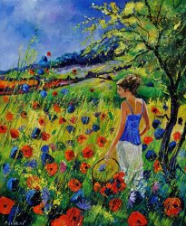 Pol Ledent Picking flowers