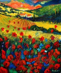 Pol Ledent Poppies In Tuscany