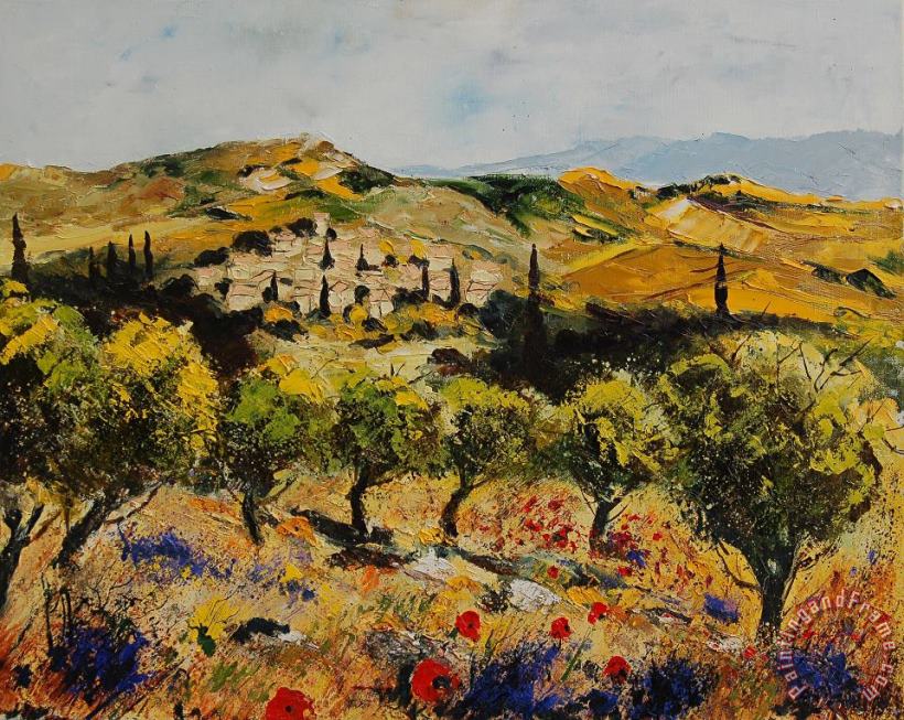 Provence 10080 painting - Pol Ledent Provence 10080 Art Print