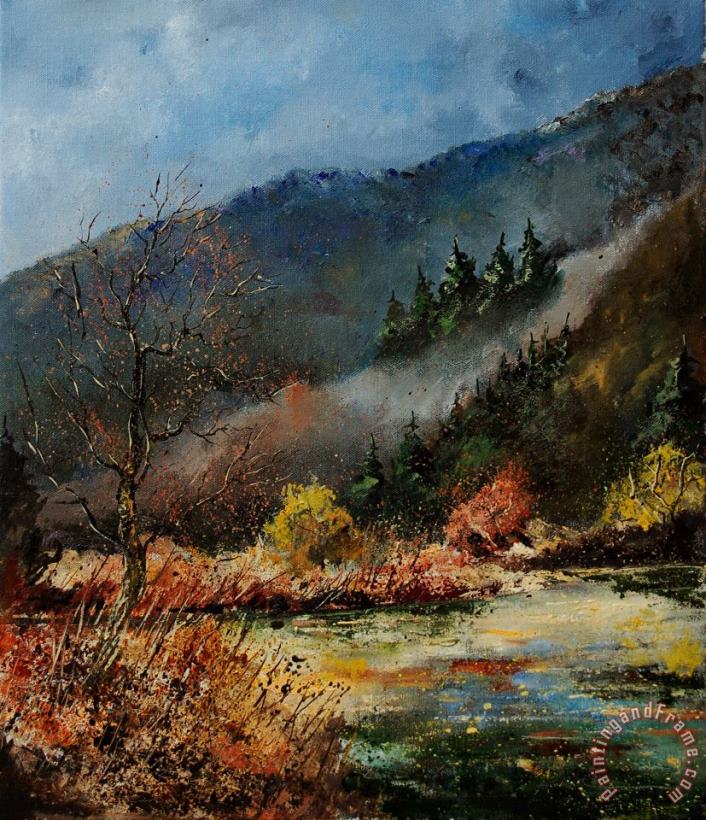 River Semois painting - Pol Ledent River Semois Art Print
