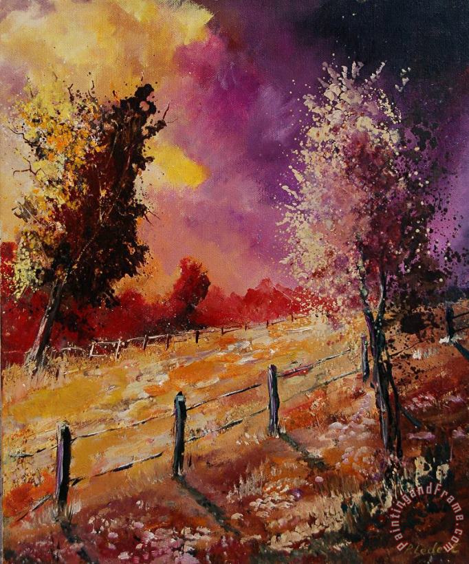 Pol Ledent Two trees waiting for the storm Art Painting