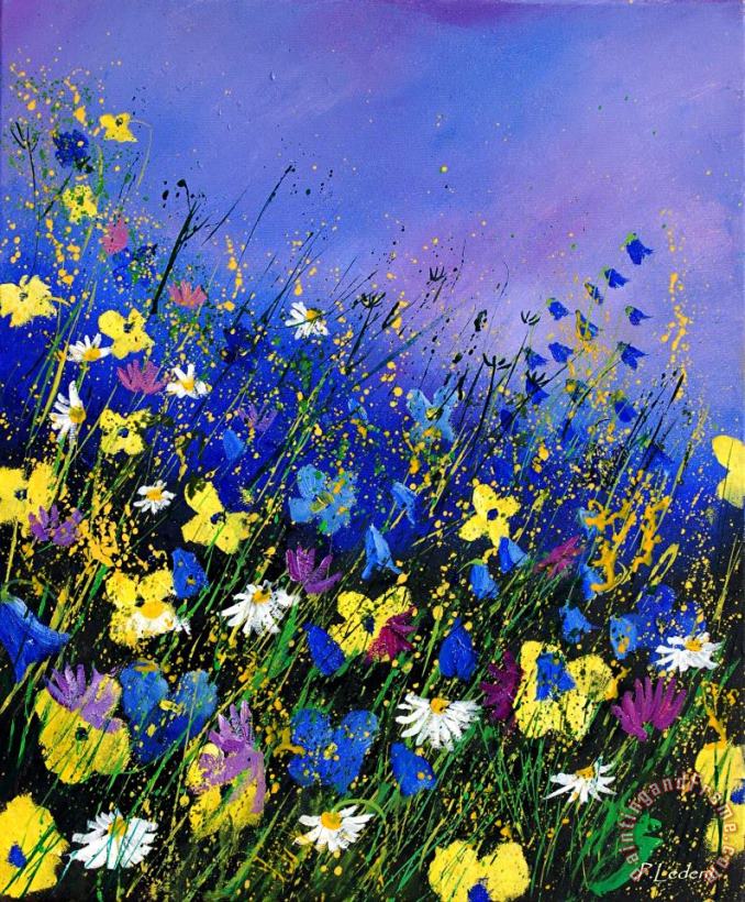 Wild flowers 560908 painting - Pol Ledent Wild flowers 560908 Art Print