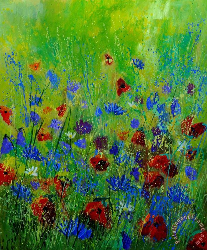 Wildflowers 560121 painting - Pol Ledent Wildflowers 560121 Art Print