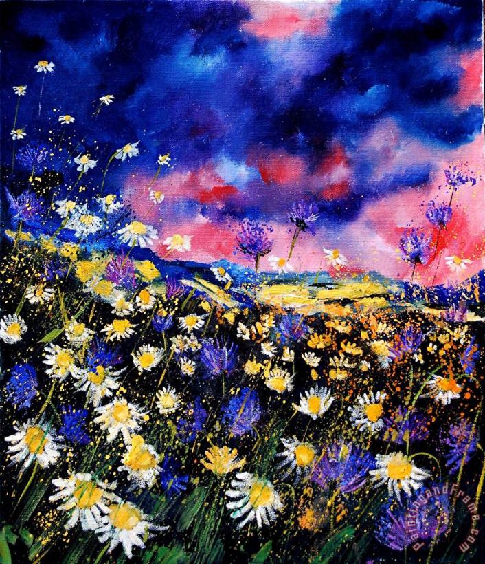 Wildflowers 67 painting - Pol Ledent Wildflowers 67 Art Print