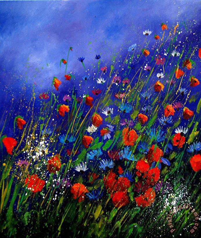 Wildflowers 78 painting - Pol Ledent Wildflowers 78 Art Print