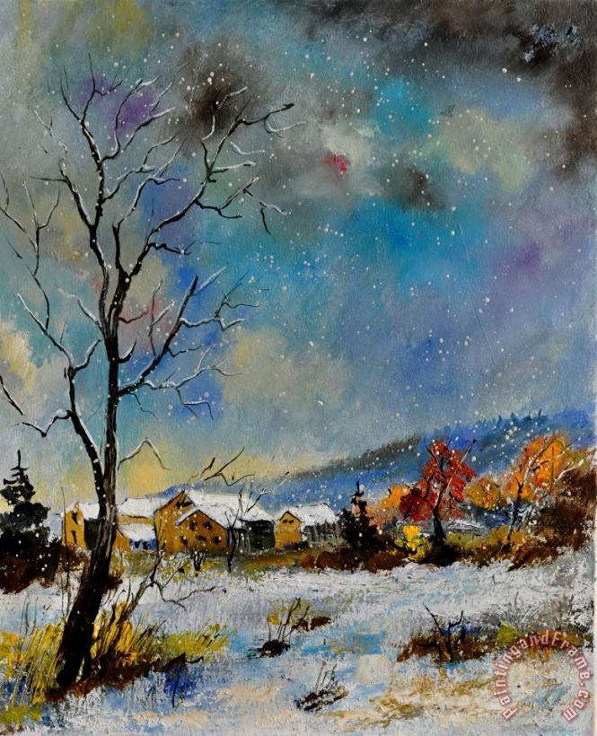 Pol Ledent Winter scene Art Painting