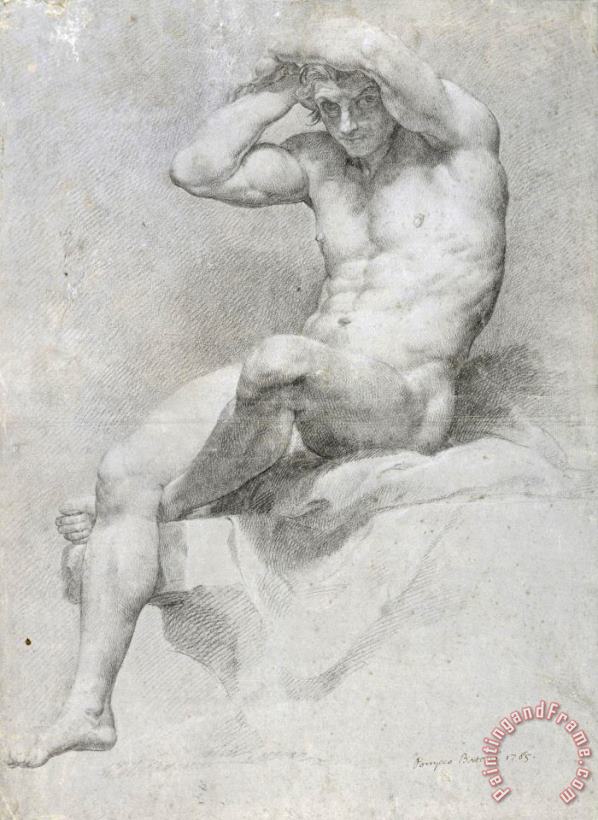 Academic Nude painting - Pompeo Batoni Academic Nude Art Print