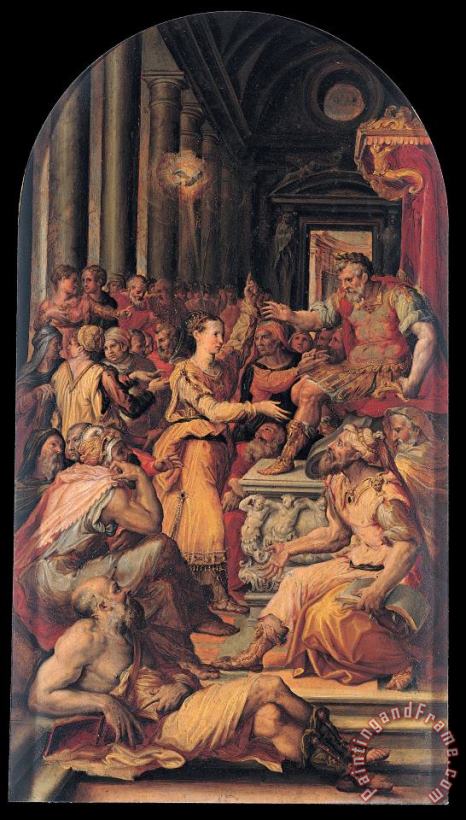 Prospero Fontana The Dispute of Saint Catherine Art Print