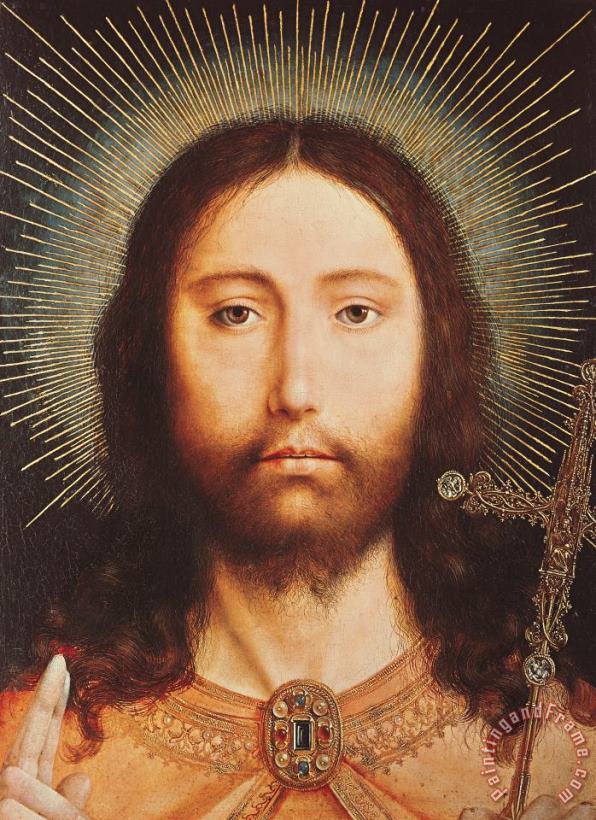 Cristo Salvator Mundi painting - Quentin Massys Cristo Salvator Mundi Art Print