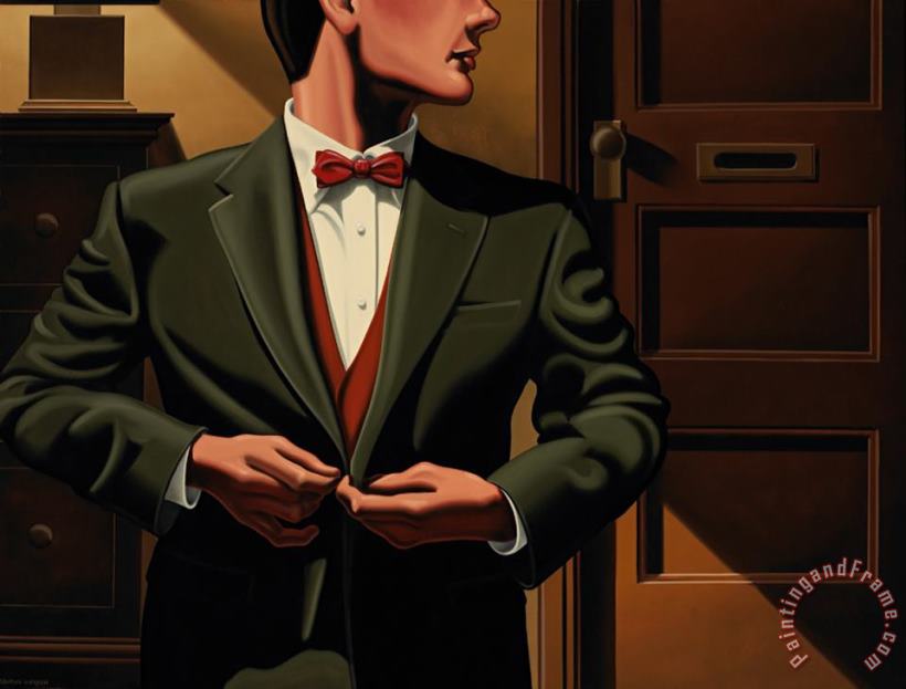 R. Kenton Nelson A Suit of a Becoming Shade of Green Art Print