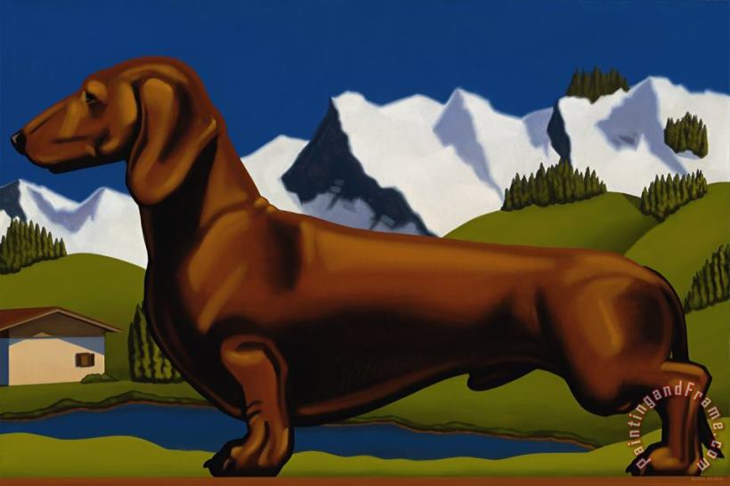 Canine, 2020 painting - R. Kenton Nelson Canine, 2020 Art Print
