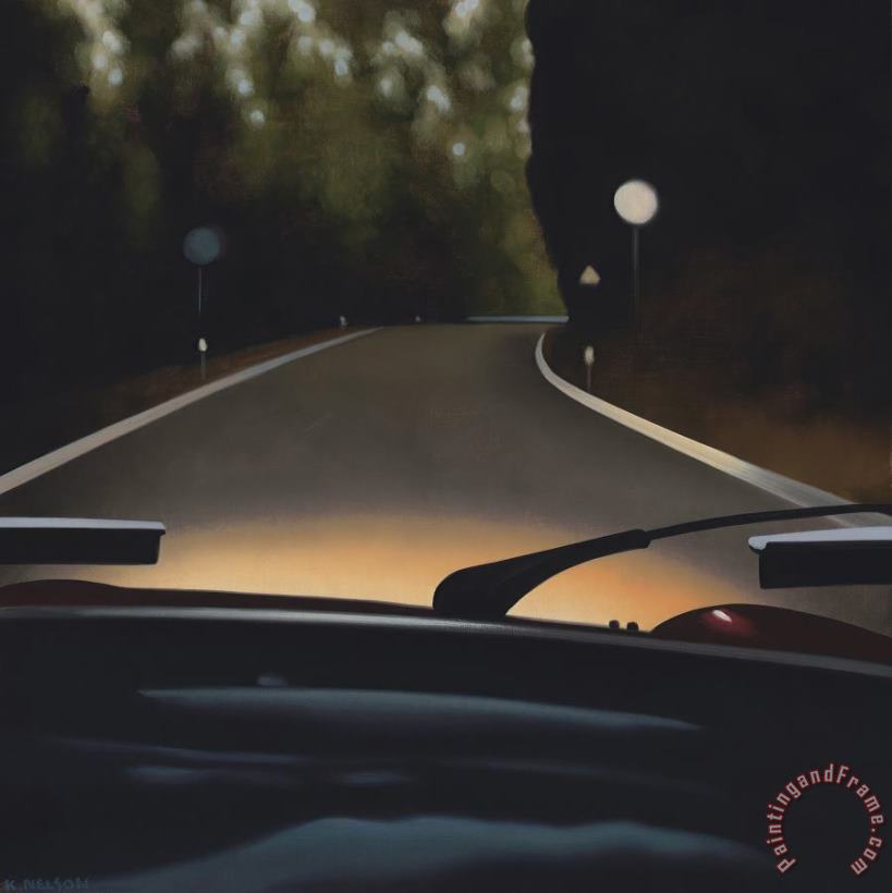Evening Drive, 2022 painting - R. Kenton Nelson Evening Drive, 2022 Art Print