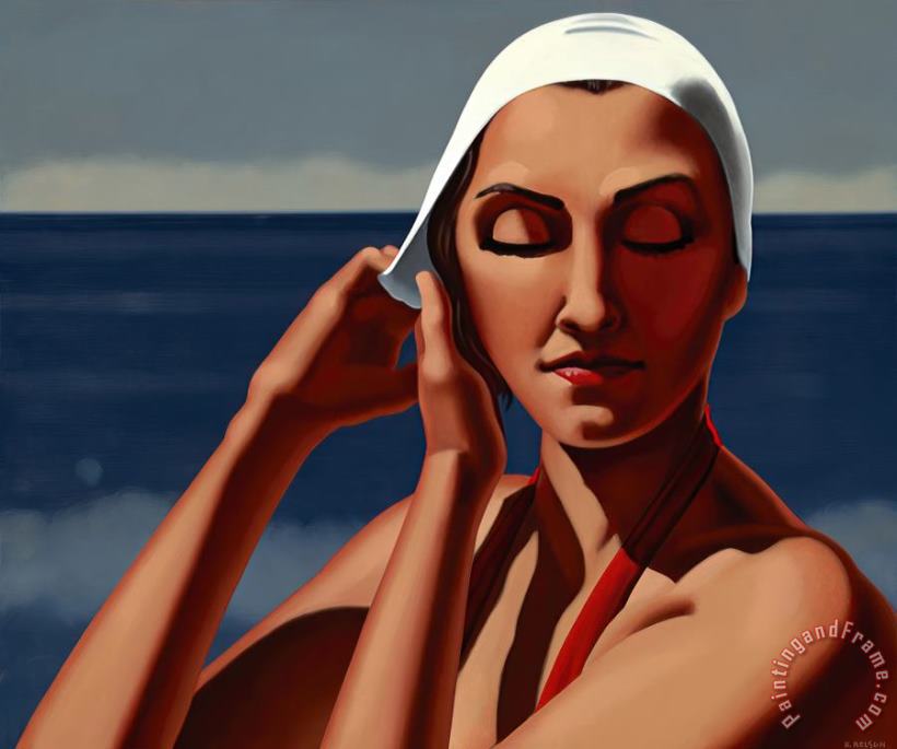Protection, 2016 painting - R. Kenton Nelson Protection, 2016 Art Print