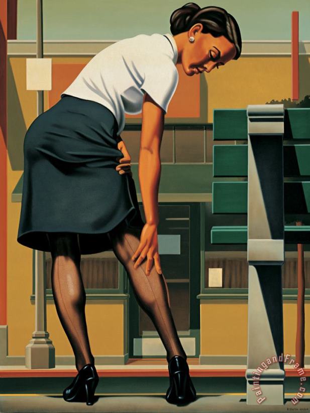 With Regulation painting - R. Kenton Nelson With Regulation Art Print