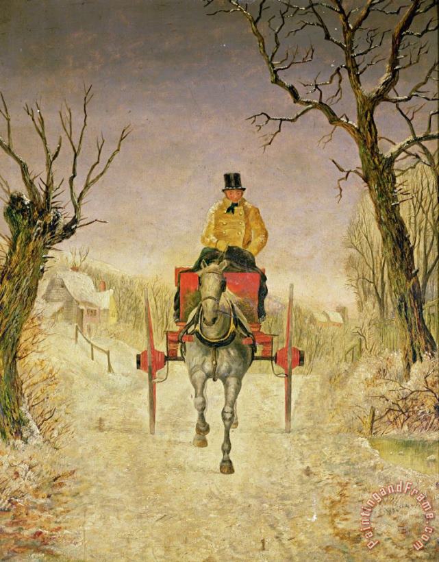 R R Ripley Mail Cart Christmas Art Print