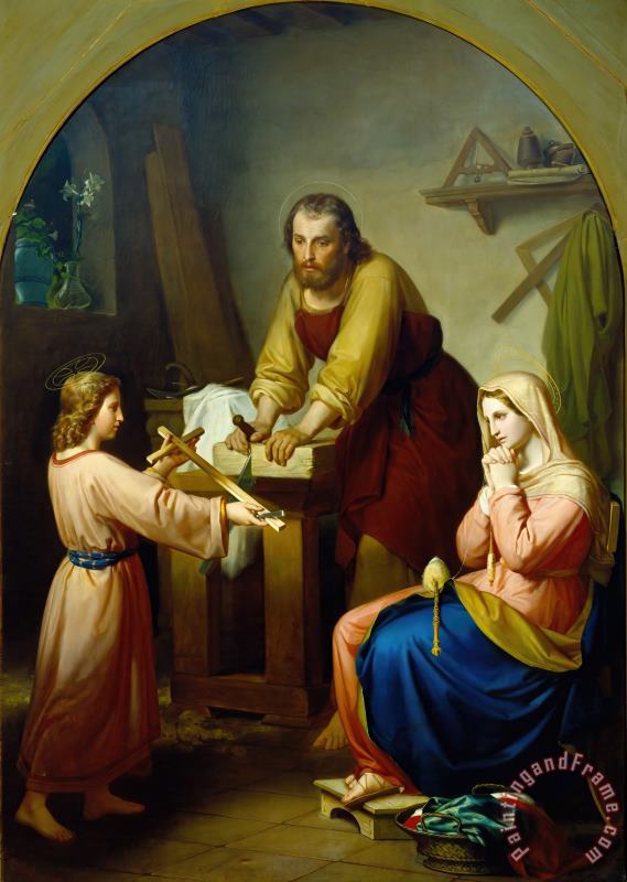 Rafael Flores The Holy Family Art Painting