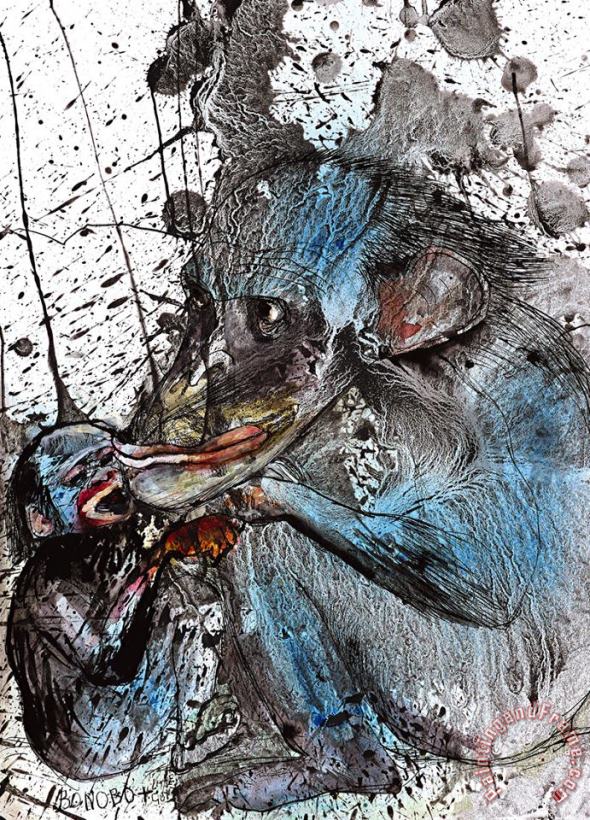 Ralph Steadman Bonobo, 2017 Art Print