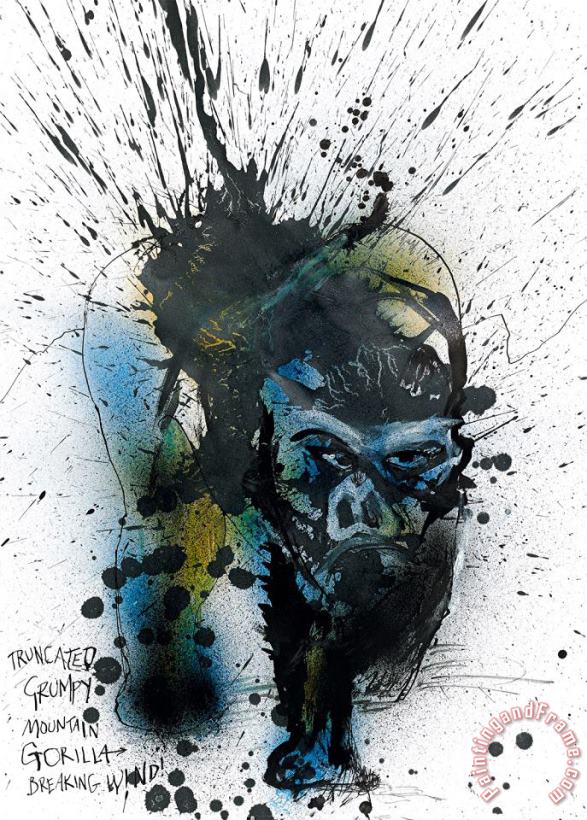Ralph Steadman Mountain Gorilla, 2017 Art Print