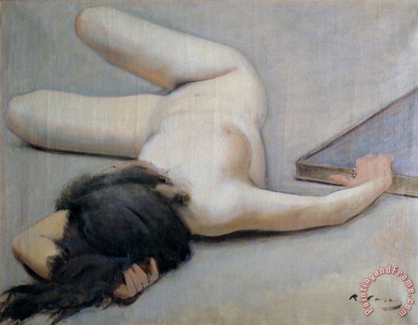 Ramon Casas i Carbo Female Nude Art Painting