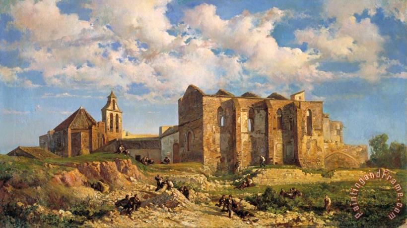 Ramon Marti Alsina Ruins of The Church of The Holy Sepulchre Art Painting