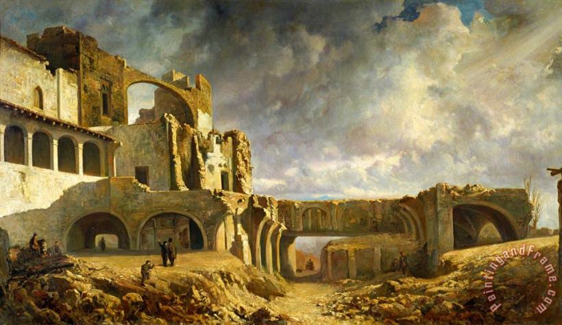 Ruins of The Palace painting - Ramon Marti Alsina Ruins of The Palace Art Print