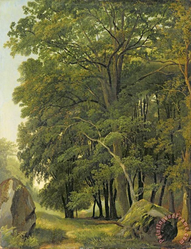 A Wooded Landscape painting - Ramsay Richard Reinagle A Wooded Landscape Art Print