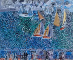Raoul Dufy La Promenade Au Bord De La Mer