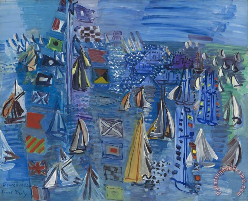 Raoul Dufy Regatta at Cowes Art Painting