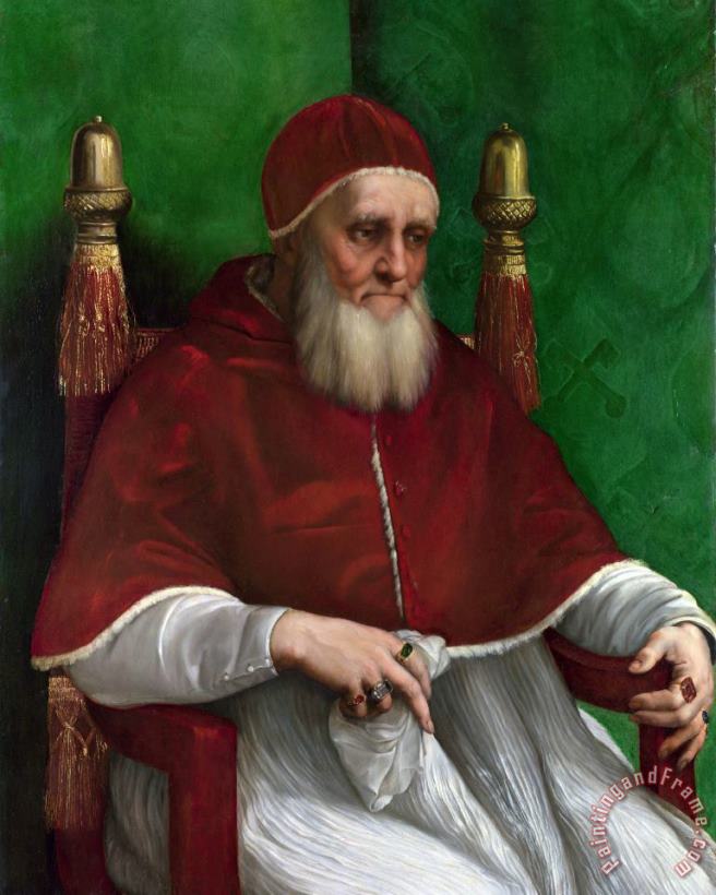 Raphael Portrait of Pope Julius II - 1511 Art Painting
