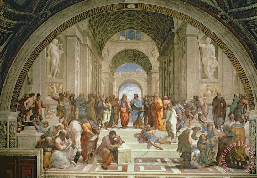 School of Athens from the Stanza della Segnatura painting - Raphael School of Athens from the Stanza della Segnatura Art Print