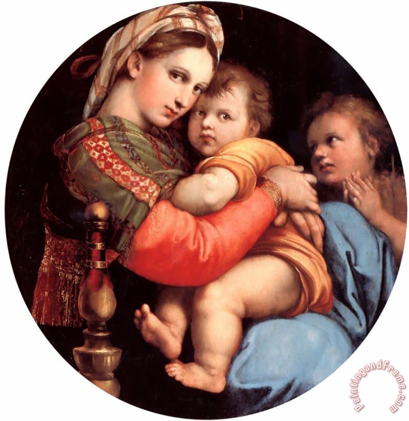 Raphael The Madonna of The Chair Art Painting