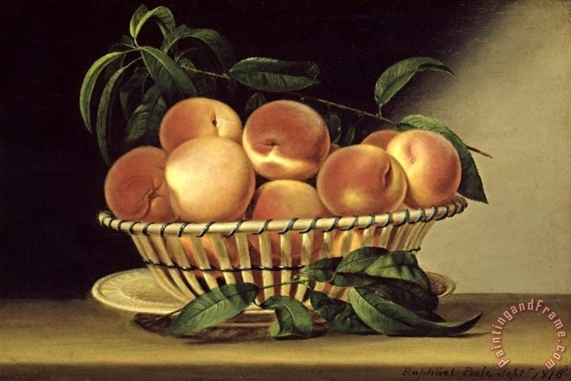 Raphaelle Peale Bowl of Peaches Art Painting