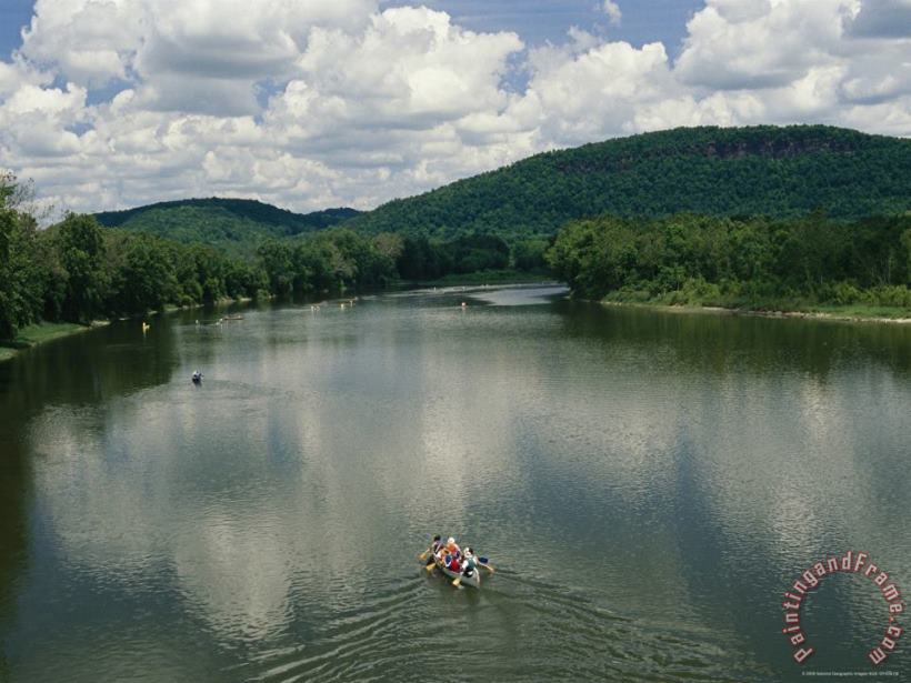 Raymond Gehman Canoeists on The Susquehanna River Art Print