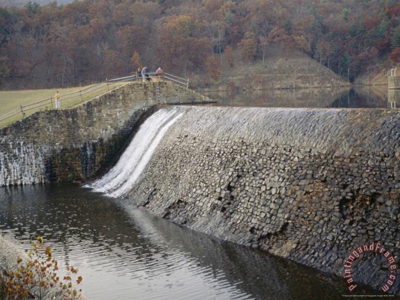 Raymond Gehman Civilian Conservation Corps Dam And Spillway at Douthat Lake Art Painting