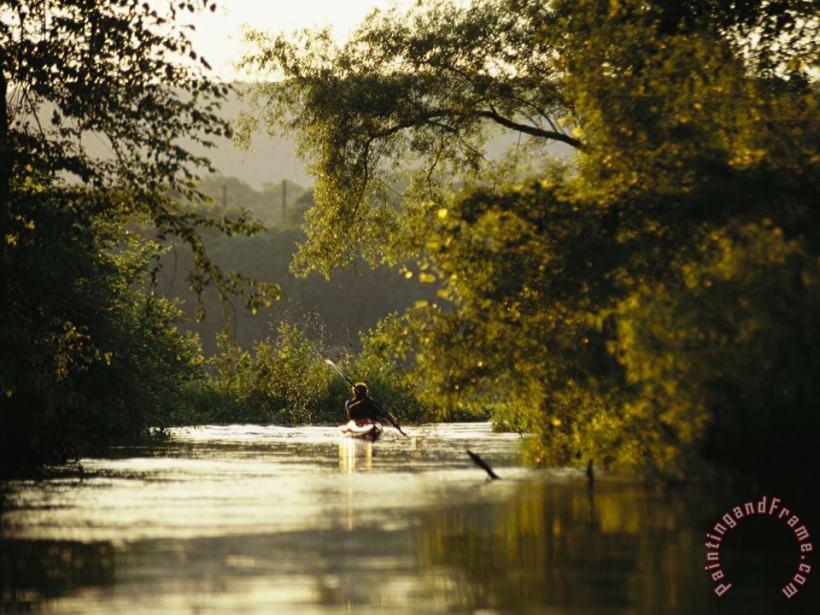 Raymond Gehman Kayaking on The Susquehanna River in The Sheets Island Natural Area Art Print