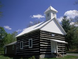 Raymond Gehman Old Log Church on Droop Mountain in The Allegheny Mountains