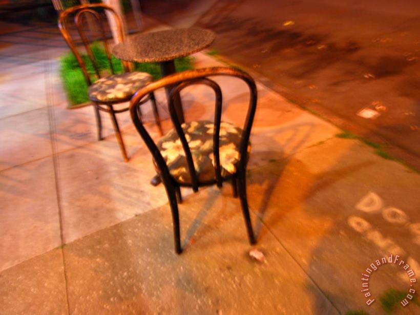 Raymond Gehman Patio Seating Outside a San Francisco Cafe Art Painting