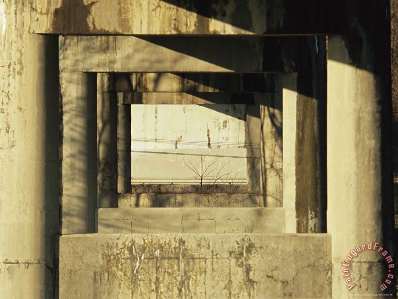 The Underneath Side of The James River Bridge painting - Raymond Gehman The Underneath Side of The James River Bridge Art Print