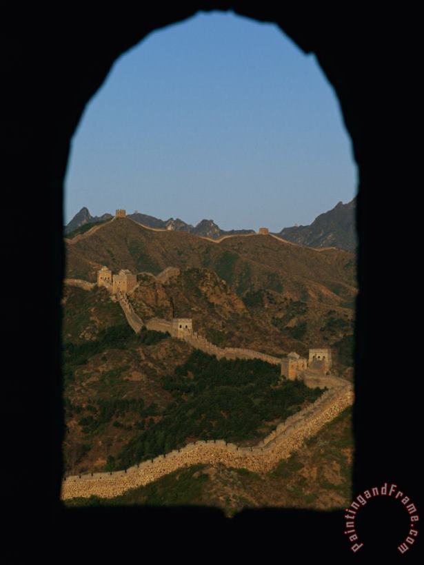Raymond Gehman View of The Great Wall Through a Window Art Print