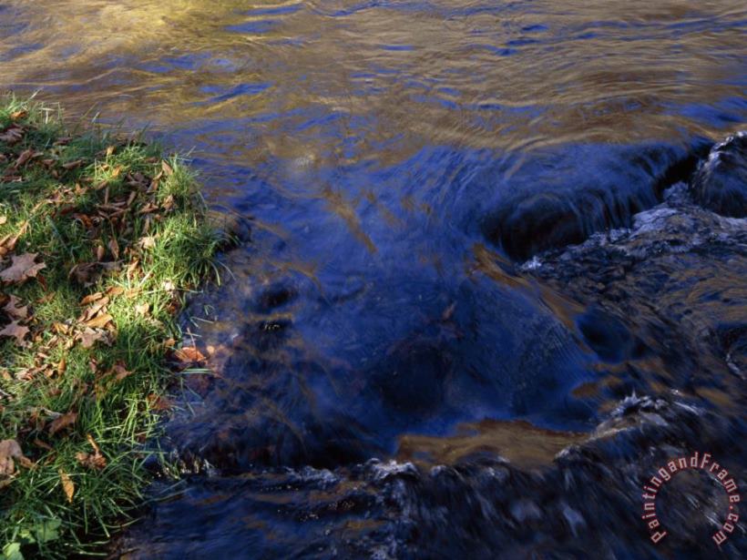Raymond Gehman Water Pouring Over Hidden Stones in The Nantahala River Gorge Art Print