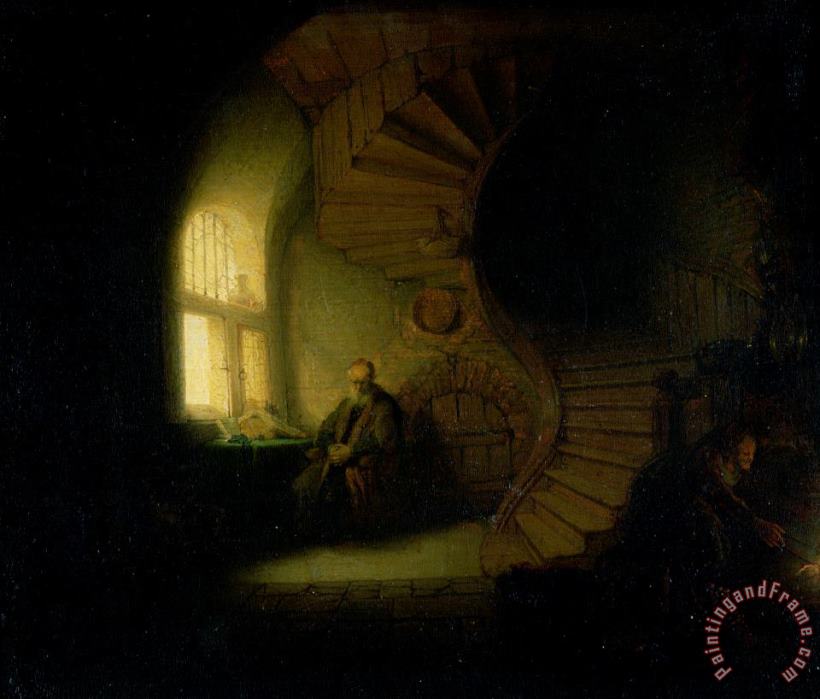 Rembrandt Philosopher in Meditation Art Print