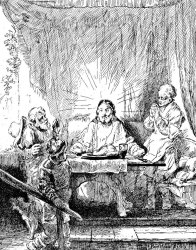 Rembrandt Rembrandt Etching Supper At Emmaus