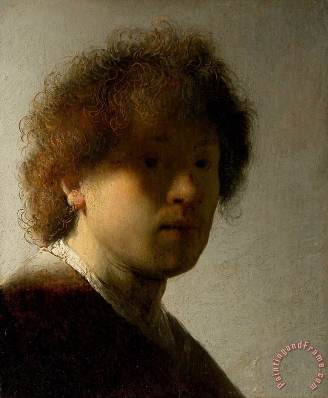 Rembrandt Self Portrait at an Early Age Art Painting