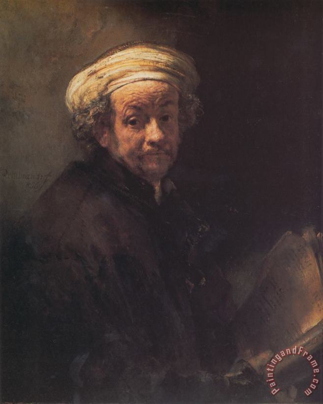 Rembrandt Selfportrait As The Apostle Paul Art Painting