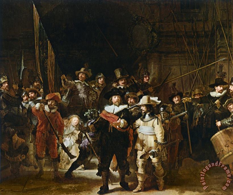 The Nightwatch painting - Rembrandt The Nightwatch Art Print