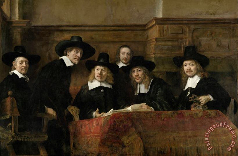 The Sampling Officials painting - Rembrandt The Sampling Officials Art Print
