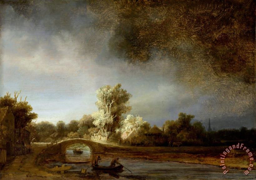 Rembrandt The Stone Bridge Art Print