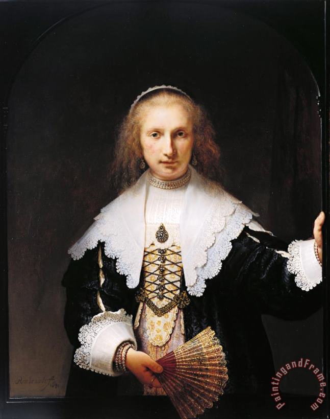 Rembrandt Harmensz van Rijn Agatha Bas (1611 58) Art Print